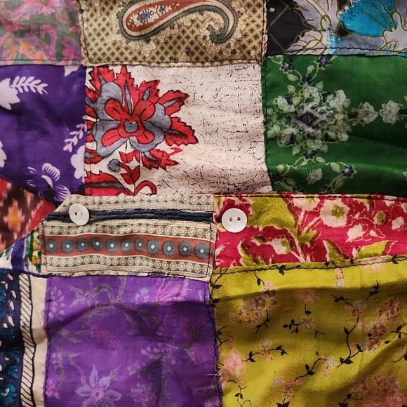 Vintage silk patchwork vest - Picture 2 of 8